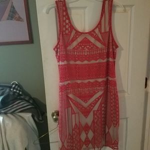 Scoop neck form fitting dress